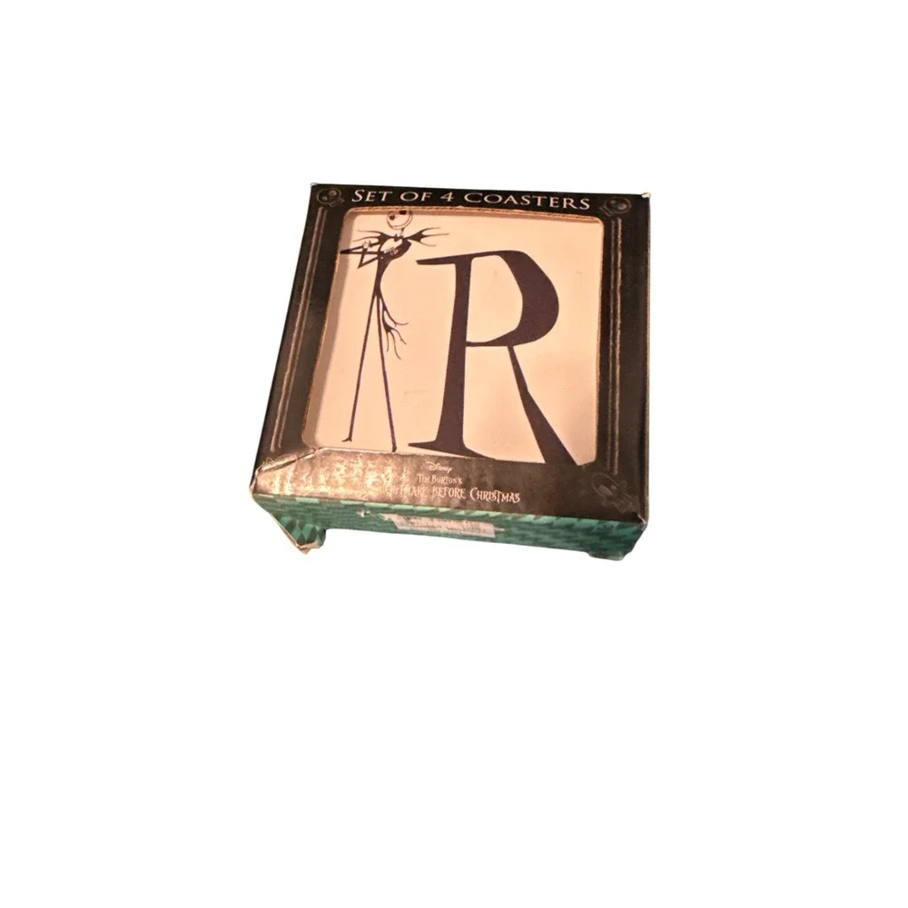 Disney Nightmare Before Christmas Jack Skellington Initial R Coaster Set of 4